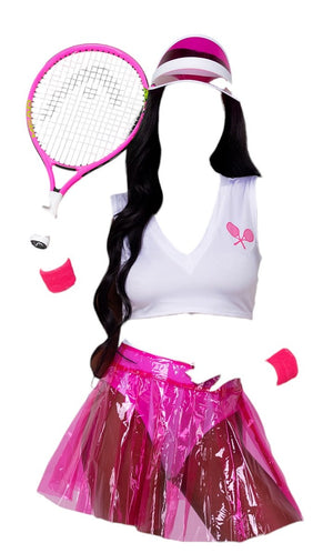 Roma Costume 5 PC Tennis Court Hottie White/Pink