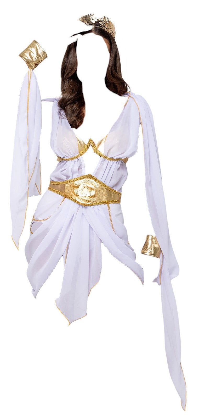 Roma Costume 3 PC Sultry Queen Costume White/Gold