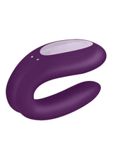 Satisfyer Double Joy Rechargeable Silicone Couples App Enabled Dual Stimulating Vibrator