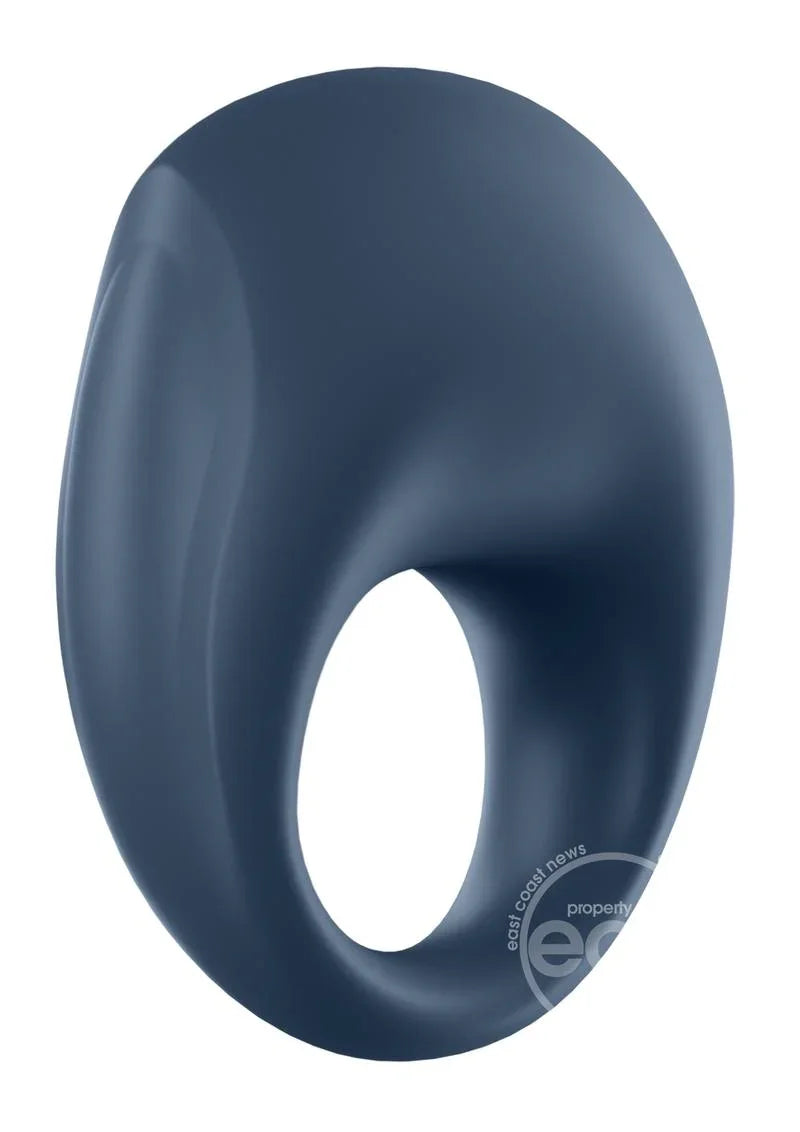 Satisfyer Strong One Rechargeable Silicone Couple's App Enabled Vibrating Penis Ring Blue