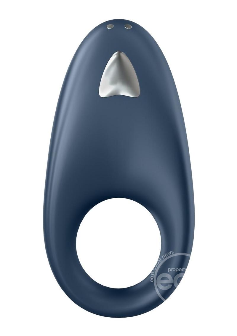 Satisfyer Powerful One Rechargeable App Enabled Couple's Vibrating Penis Ring Blue