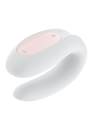 Satisfyer Double Joy Rechargeable Silicone Couples App Enabled Dual Stimulating Vibrator