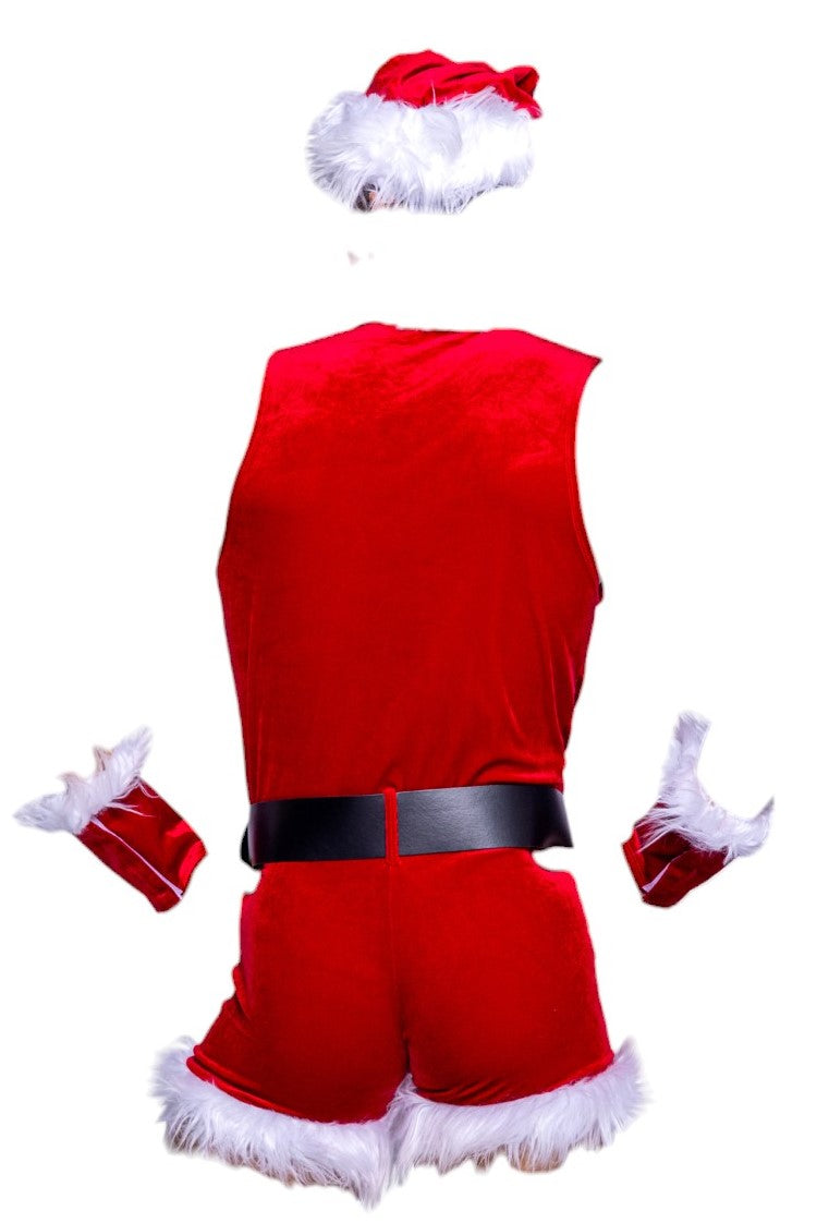 Roma Costume 2 PC Men's Sexy Santa Red/White