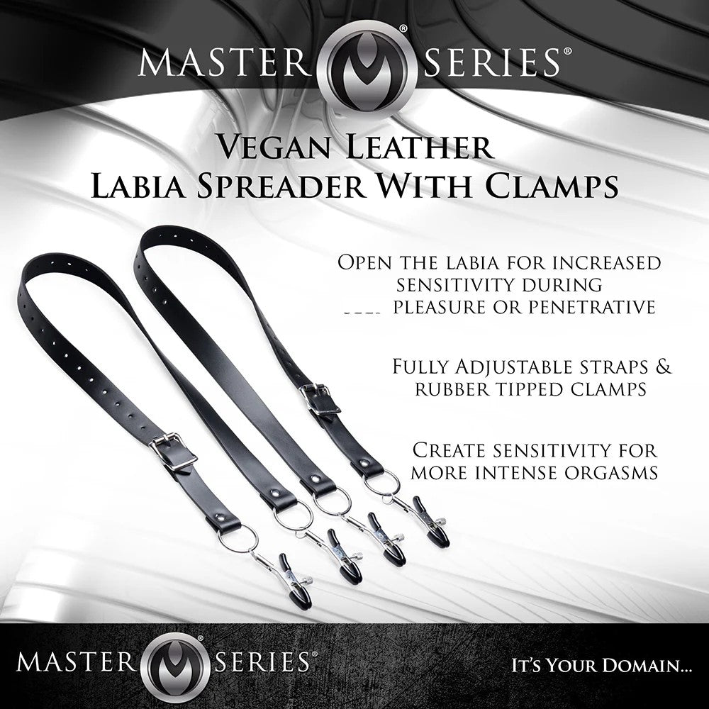 Master Series Spread Labia Spreader Straps With Clamps