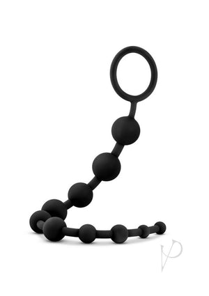 Anal Adventure Platinum Silicone 10 Anal Beads Black