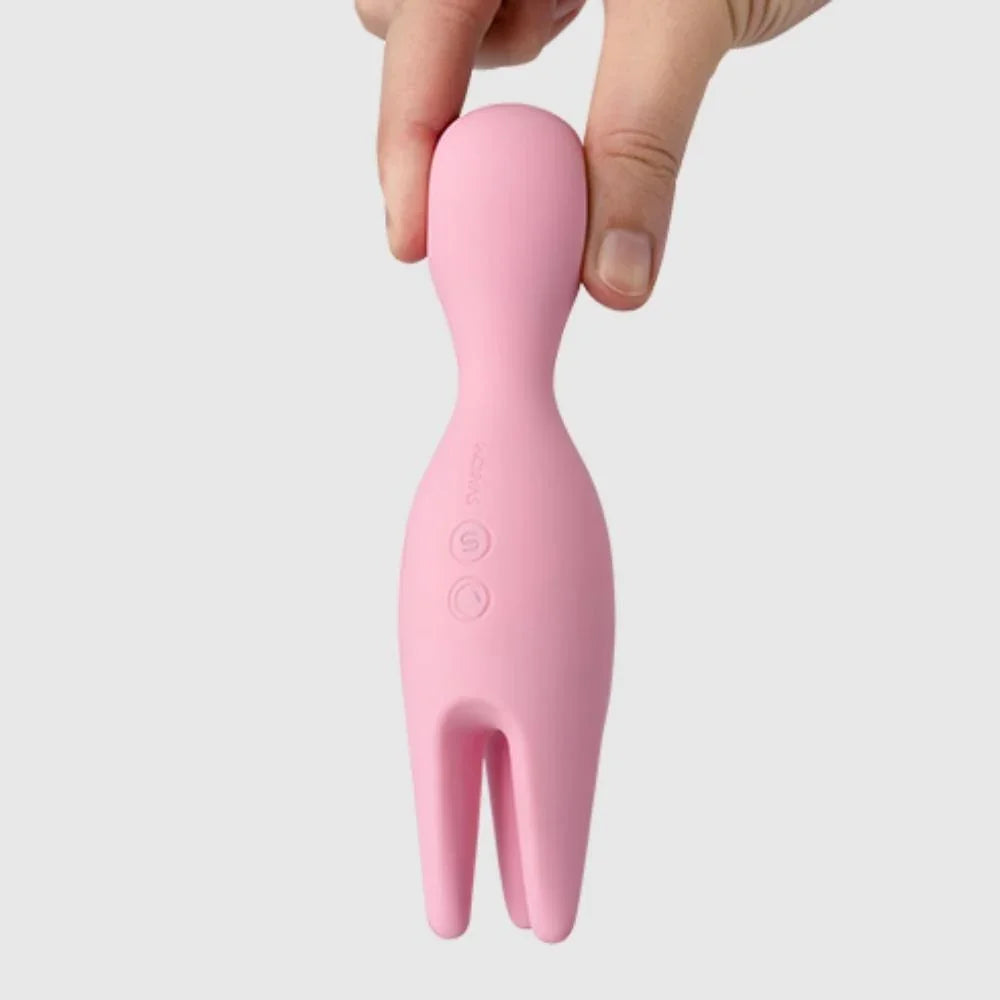 Svakom Silicone Nymph Rechargeable Soft Moving Finger Vibrator Pink