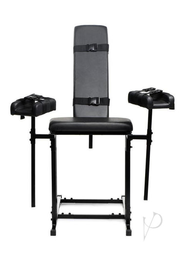 Master Series Extreme Bondage Sex Play Chair Black