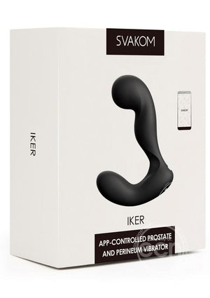 Svakom Iker Silicone APP-Controlled Prostate and Perineum Pulsing Vibrator Black