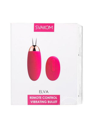 Svakom Elva Remote Control Wearable Bullet Vibrator Plum Red/Gold