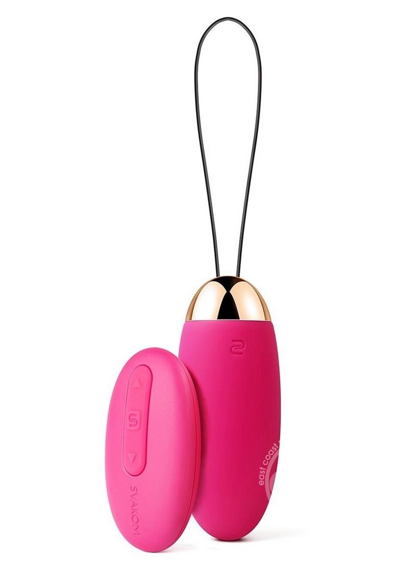 Svakom Elva Remote Control Wearable Bullet Vibrator Plum Red/Gold