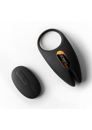 Svakom Winni 2 Silicone App Compatible Penis Ring with Remote Black/Gold
