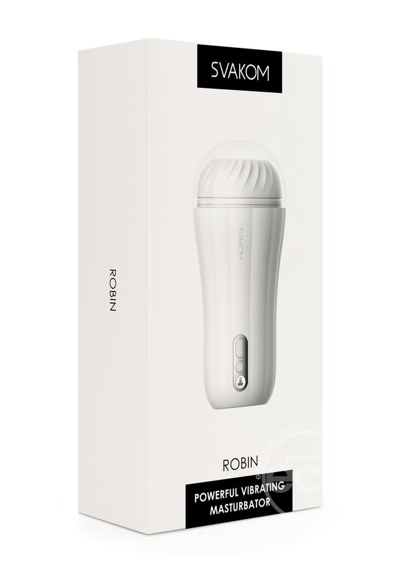 Svakom Robin Powerful Vibrating Male Stroker with Boost Feature Mode White