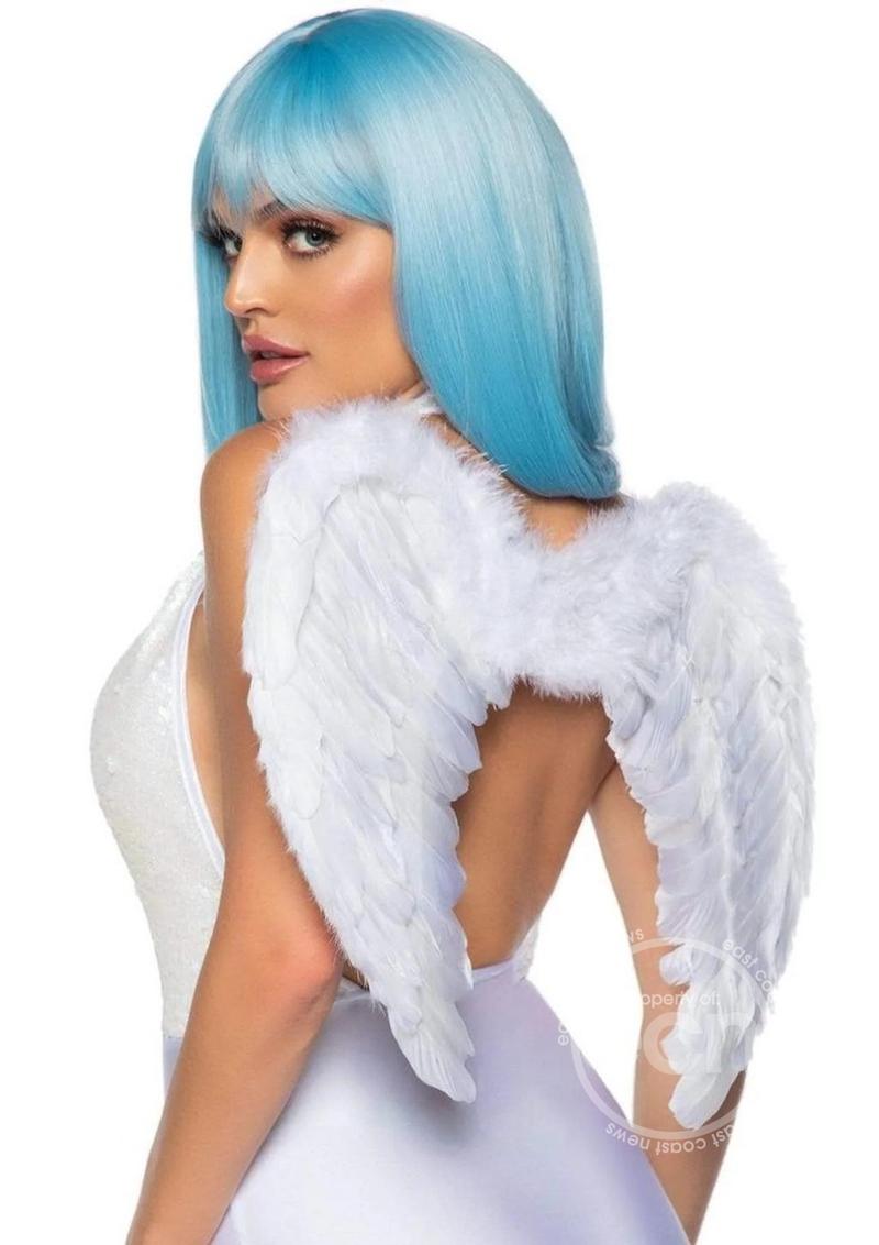 Leg Avenue Marabou Feather Trim Wings White One Size