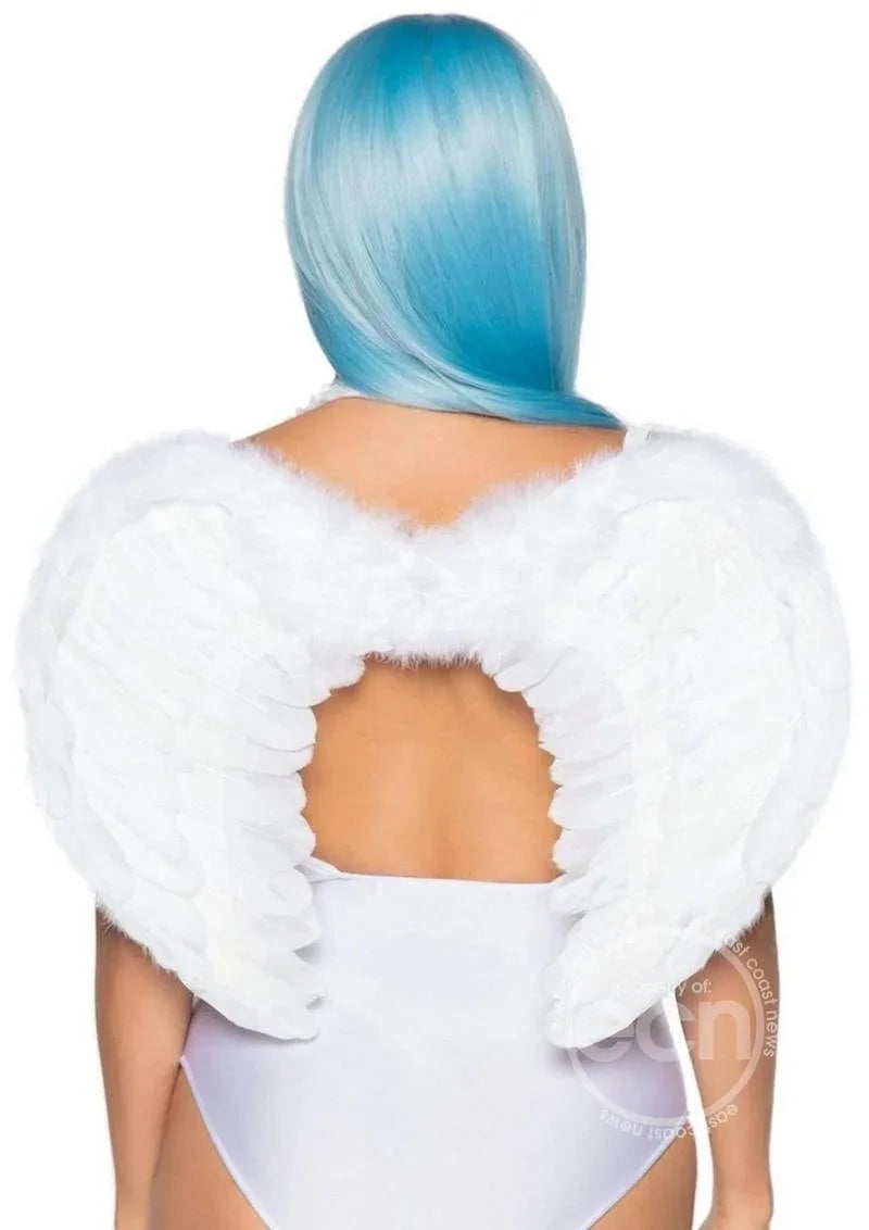 Leg Avenue Marabou Feather Trim Wings White One Size