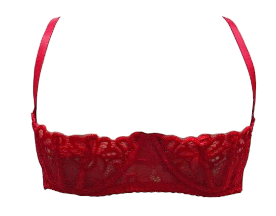 Escante Mix & Match Underwire Cup Bra with Boning & Hook-n-Eye Closure Red