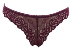 Escante Mix & Match Lace Tanga Panty Burgundy