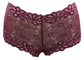 Escante Mix & Match Lace Boy Short Burgundy