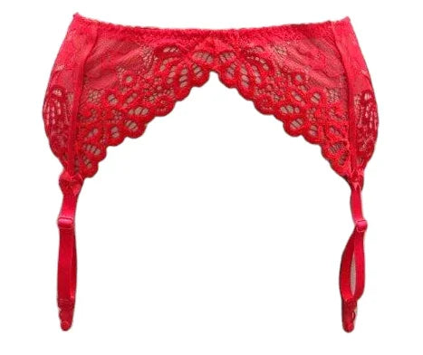 Escante Mix & Match Lace Boning Garter Belt Red