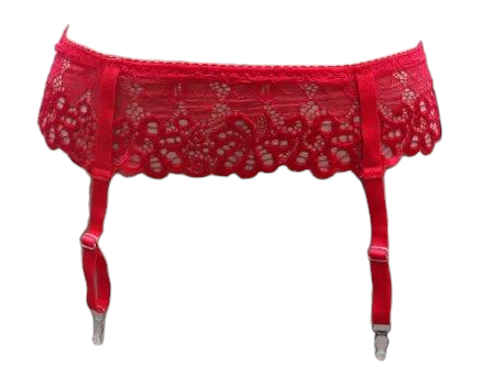 Escante Mix & Match Classic Lace Garter Belt with Hook-N-Eye Back Red