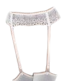 Escante Mix & Match Classic Lace Garter Belt with Hook-N-Eye Back White