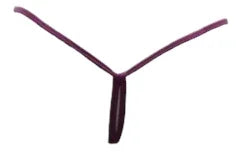 Escante Mix & Match Lace Open Crotch G-String with Slider Sizers Burgundy