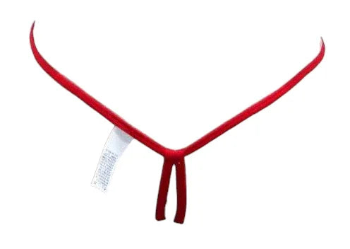 Escante Mix & Match Lace Open Crotch G-String with Slider Sizers Red