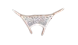 Escante Mix & Match Lace Open Crotch G-String with Slider Sizers White