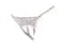 Escante Mix & Match Lace Open Crotch G-String with Pearl Crotch & Slider Sizers White