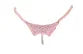 Escante Mix & Match Lace Open Crotch G-String with Pearl Crotch & Slider Sizers Pink