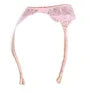 Escante Mix & Match Lace & Satin GarterBelt with Hook-N-Eye Back Pink