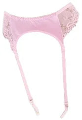 Escante Mix & Match Lace & Satin GarterBelt with Hook-N-Eye Back Pink