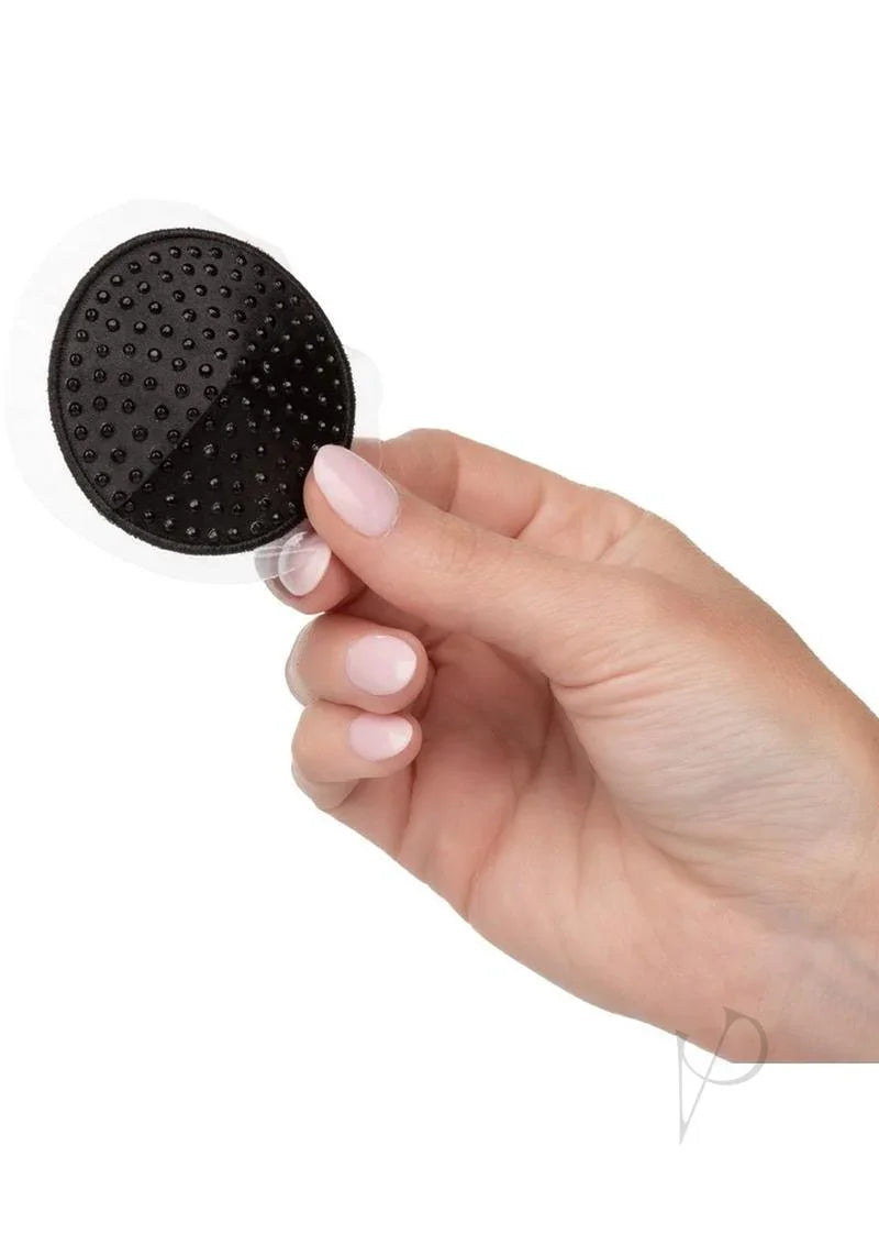Radiance Round Pasties with Rhinestone Dots Black One Size
