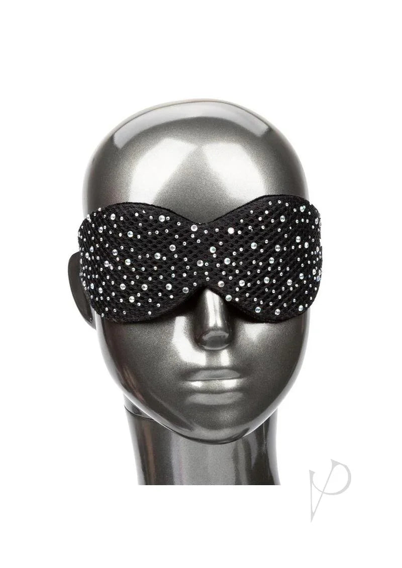 Radiance Blackout Eye Mask with Rhinestone Dots Black One Size