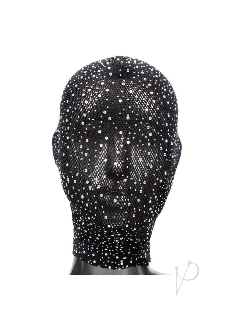 Radiance Full Hood Cover with Rhinestone Dots Black One Size