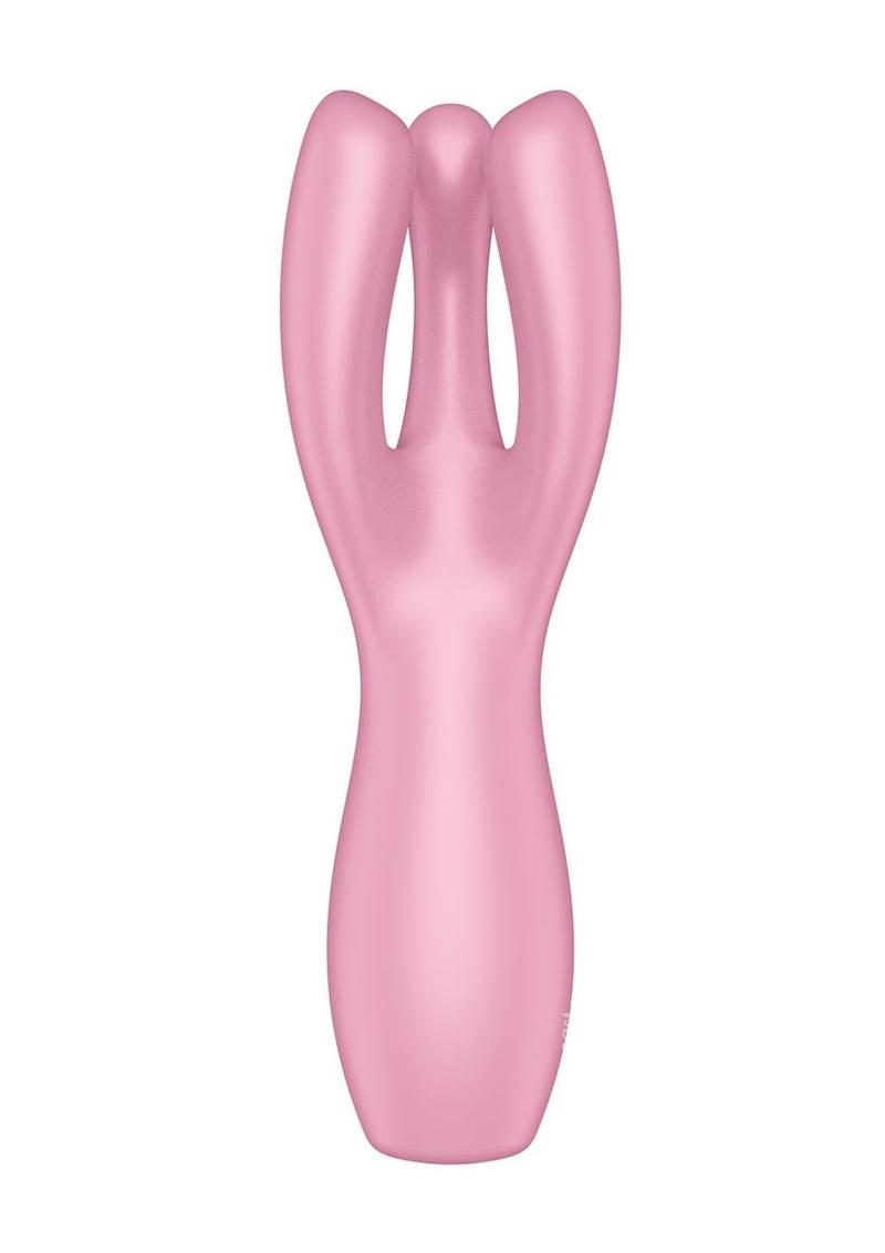Satisfyer Threesome 3 Rechargeable Silicone Lay On 3 Motor Clitoris & Labia Stimulator