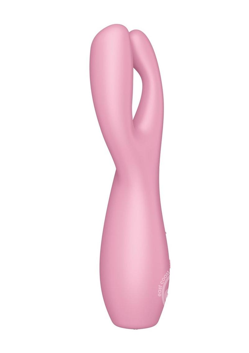 Satisfyer Threesome 3 Rechargeable Silicone Lay On 3 Motor Clitoris & Labia Stimulator