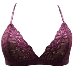 Escante Mix & Match Soft Bralette Top with Criss Cross Back Burgundy