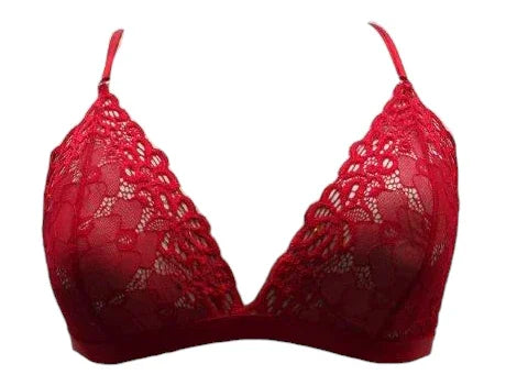 Escante Mix & Match Soft Bralette Top with Criss Cross Back Red