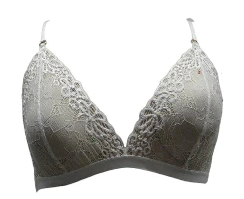 Escante Mix & Match Soft Bralette Top with Criss Cross Back White