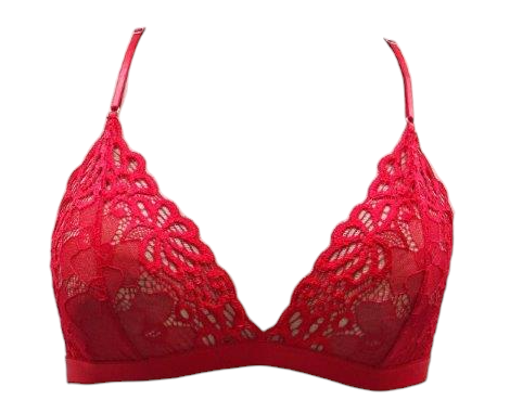 Escante Mix & Match Soft Bralette Top with Criss Cross Back Red