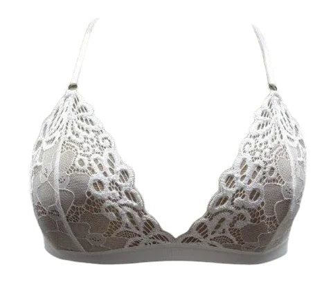 Escante Mix & Match Soft Bralette Top with Criss Cross Back White