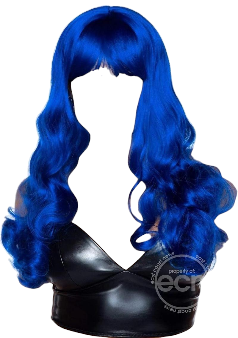 Leg Avenue Misfit 24" Long Wavy with Bangs Wig Blue One Size