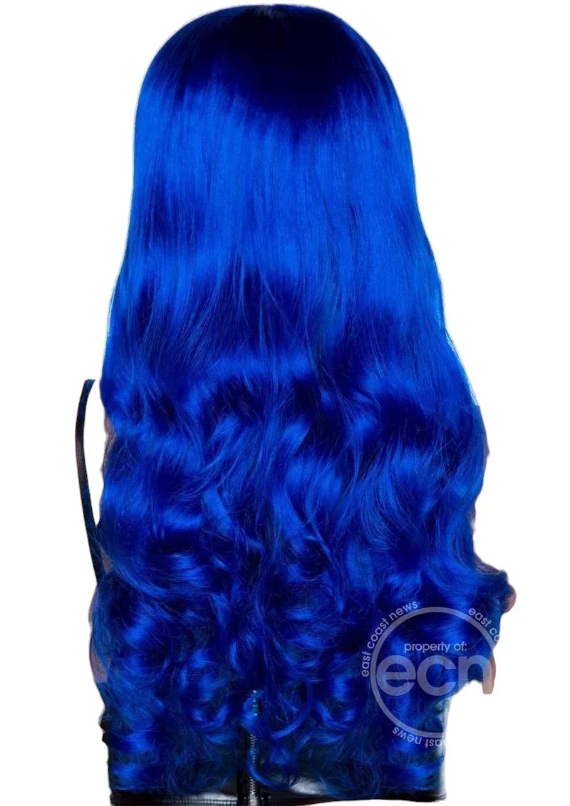 Leg Avenue Misfit 24" Long Wavy with Bangs Wig Blue One Size