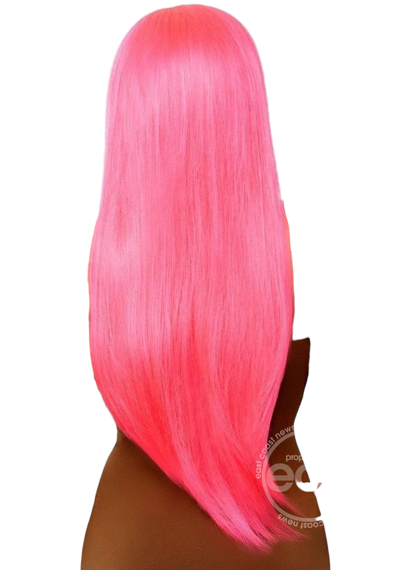 Leg Avenue Long Straight 33" Center Part Wig Neon Pink One Size