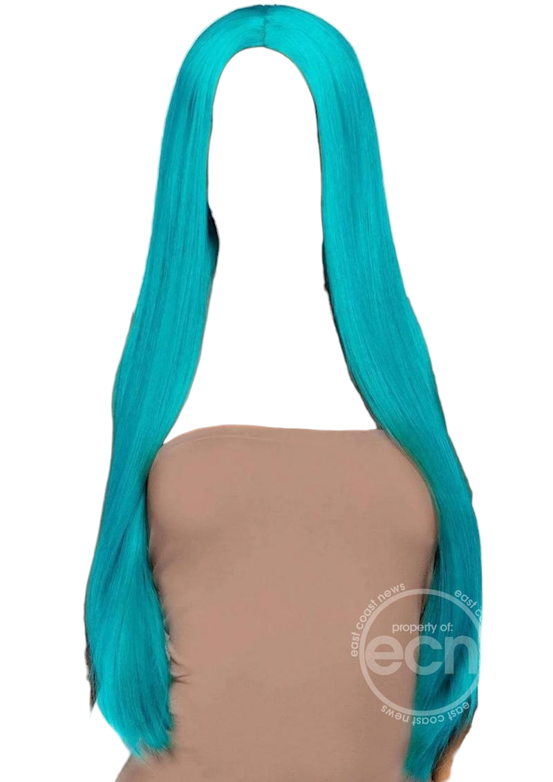 Leg Avenue Long Straight 33" Center Part Wig Turquoise One Size