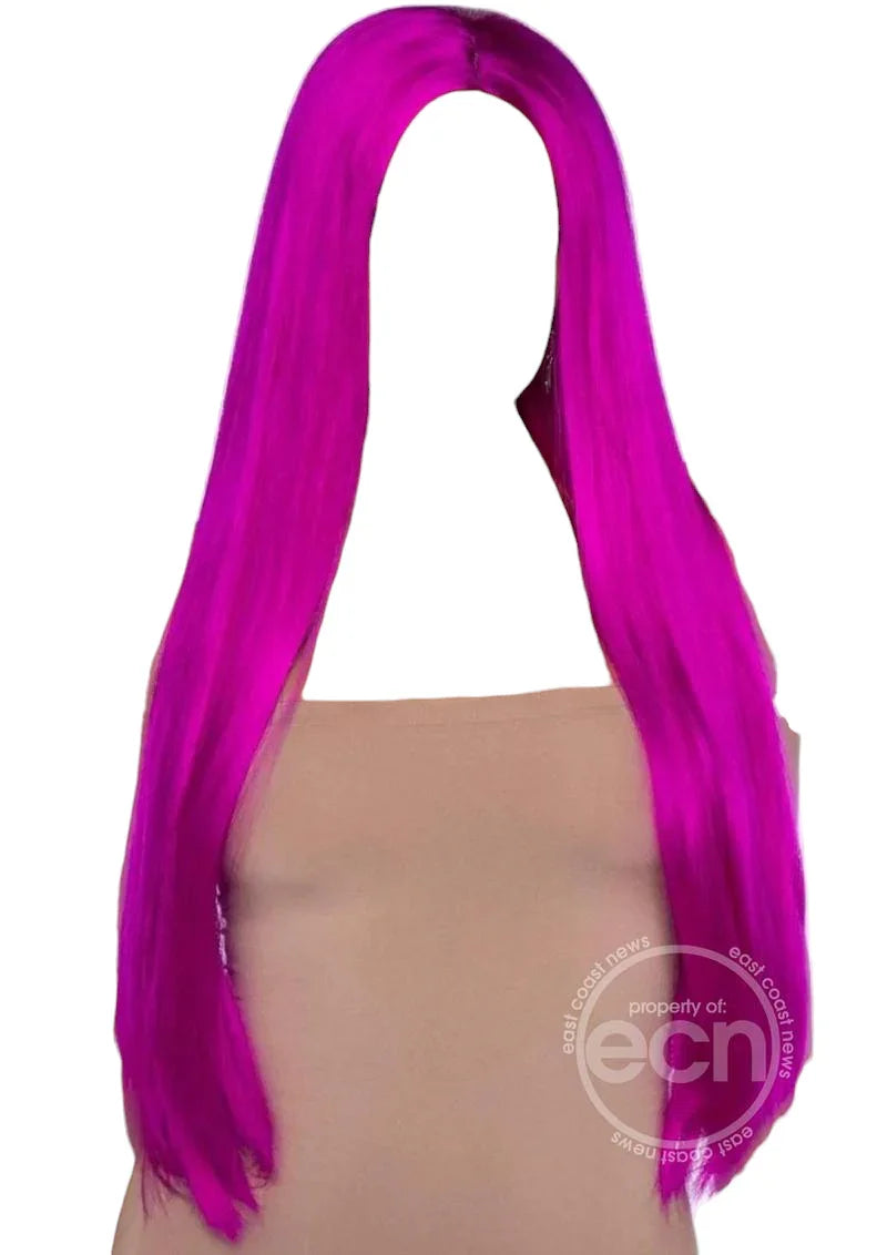 Leg Avenue Long Straight 33" Center Part Wig Raspberry One Size