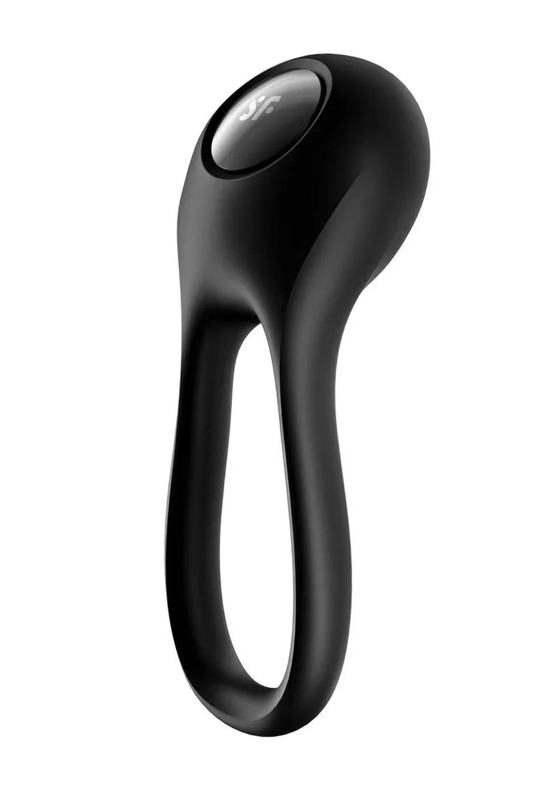 Satisfyer Majestic Duo Silicone 21 Function Vibrating Penis & Ball Ring Black