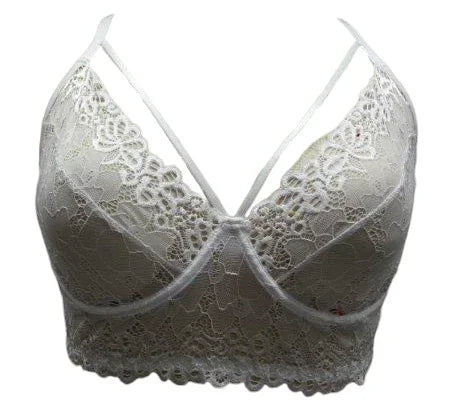 Escante Mix & Match Satin Bralette Top White