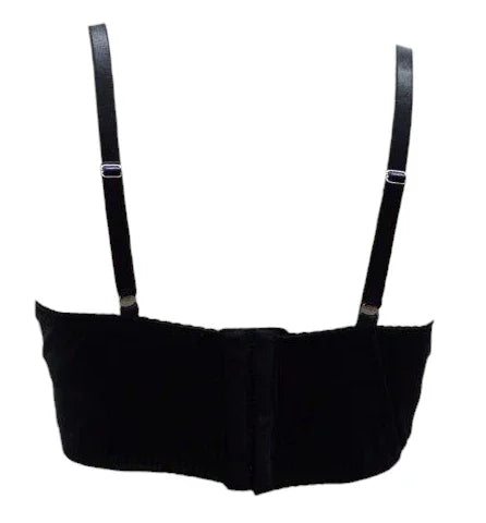 Escante Mix & Match Satin Bralette Top Black