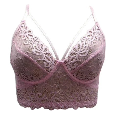 Escante Mix & Match Satin Bralette Top Pink